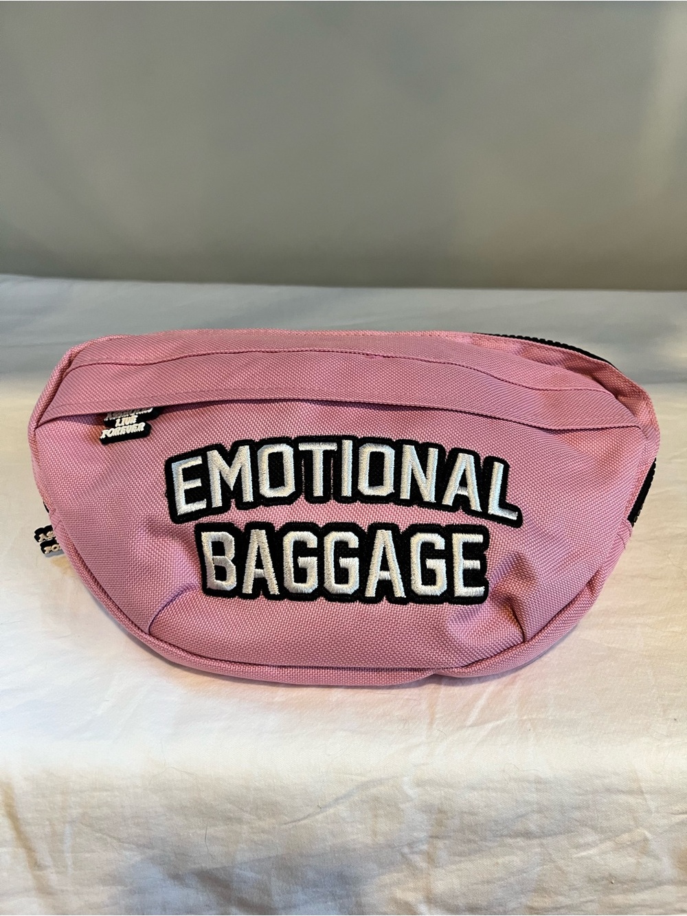 Y2K Emotional Baggage Pink Fanny Pack Waist Bag Crossbody Belt Bag Novelty
